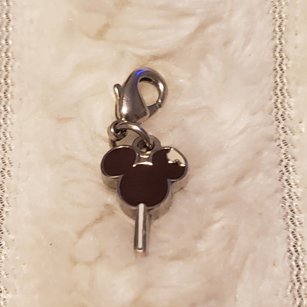 2/ $39 Disney Vintage Genuine Silver & Brown Chocolate Popsicle Charm Deadstock
